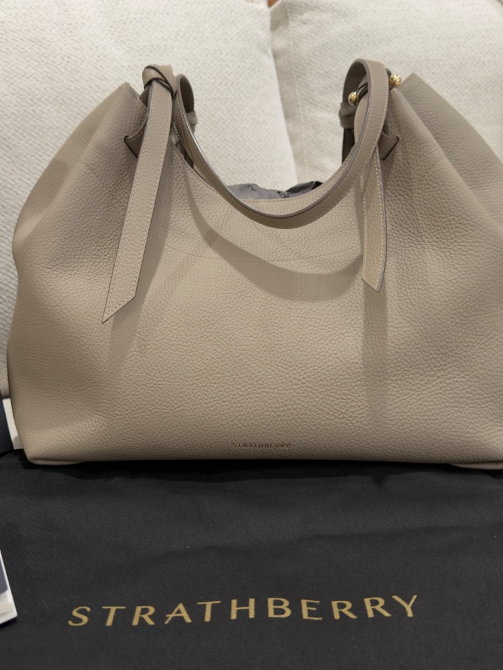 Strathberry Barra Tote in Taupe - Picture 3 of 15